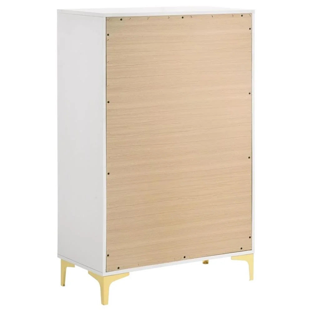Kendall 5-Piece Eastern King Bedroom Set in White Finish