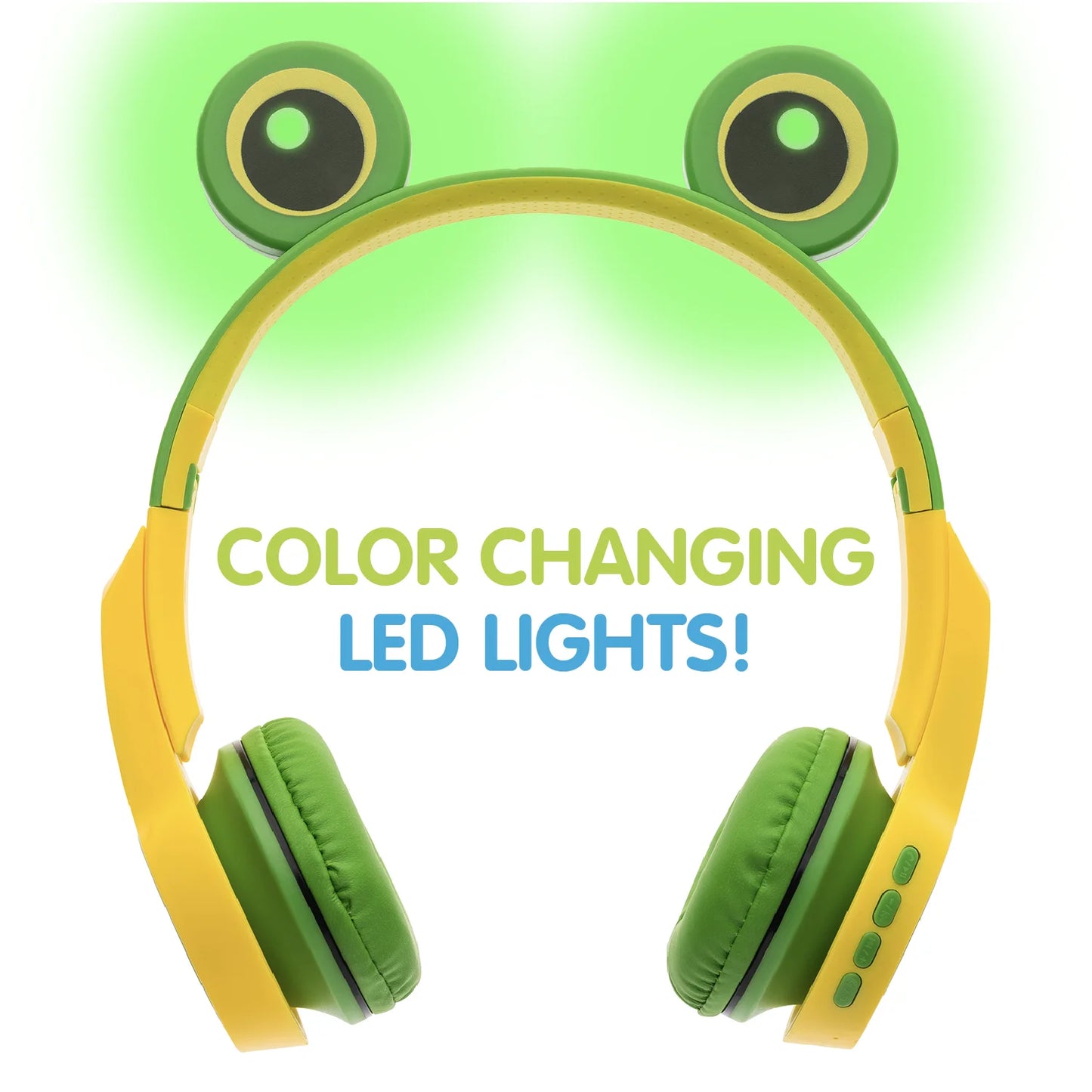 Itech Jr Frog Smartwatch for Kids with On-Ear Light-Up Bluetooth Headphones