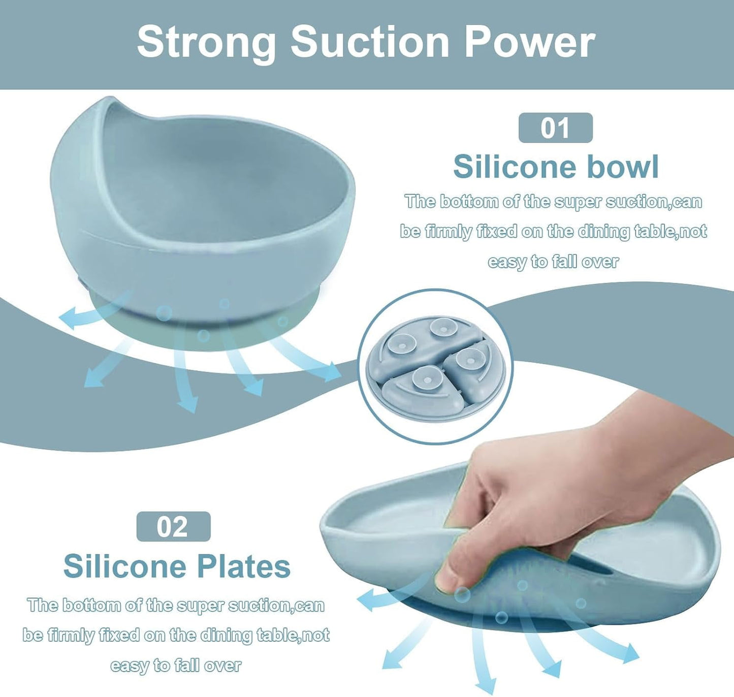 8 PCS Baby Led Weaning Feeding Supplies with Baby Spoon and Fork