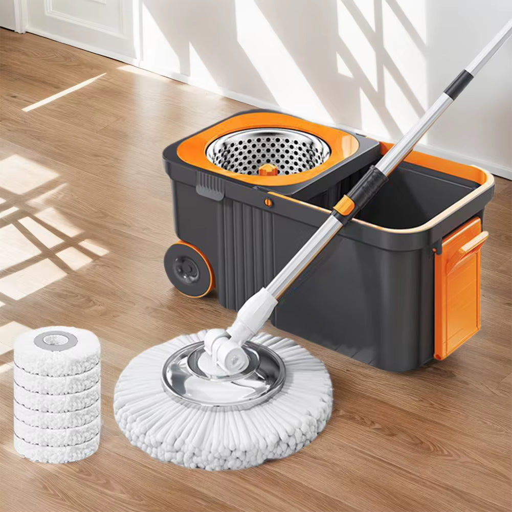 Automatic 360° Spin Dehydration Cleaning Broom/Mop and Bucket