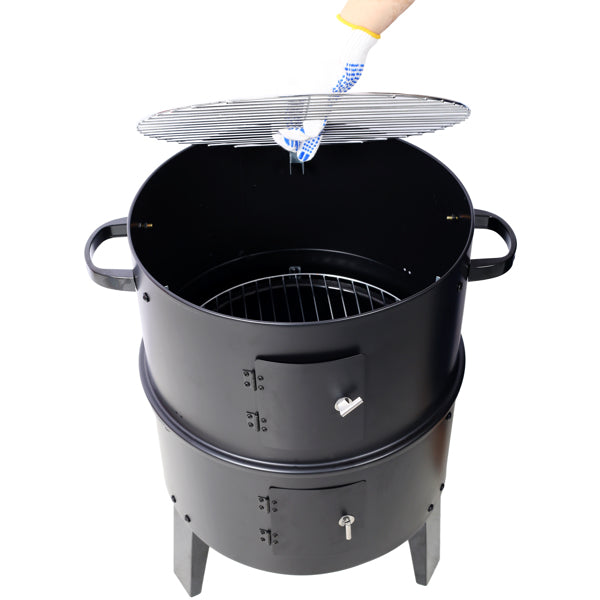 16 Inch Vertical Portable Charcoal Smoked Outdoor Cooking Grill