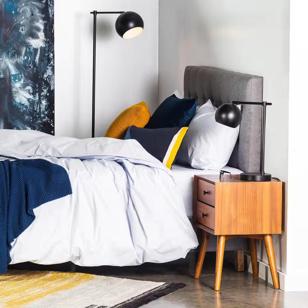 Durable Bedroom 2-Drawer Nightstand