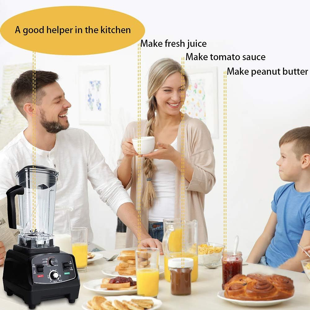 Professional High-Power Blender, 2200W High-Speed 30000 RPM with Built-In Timer, 70 Oz Capacity for Smoothies, Ice Crushing, Frozen Desserts, and Fish Preparation