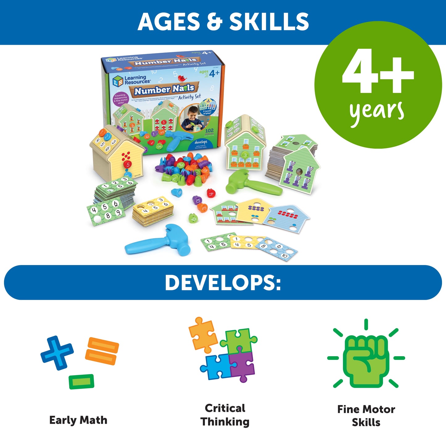 Math Game - 41 Pieces, Learning Toys for Kids