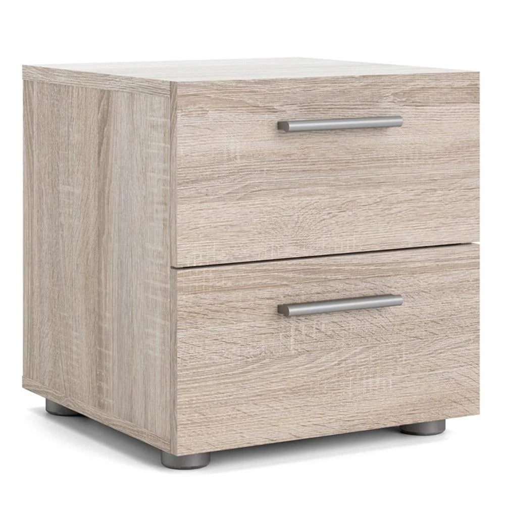 Truffle Finish 4-Piece Bedroom Set with 8-Drawer Dresser, 4-Drawer Chest, and Two 2-Drawer Nightstands