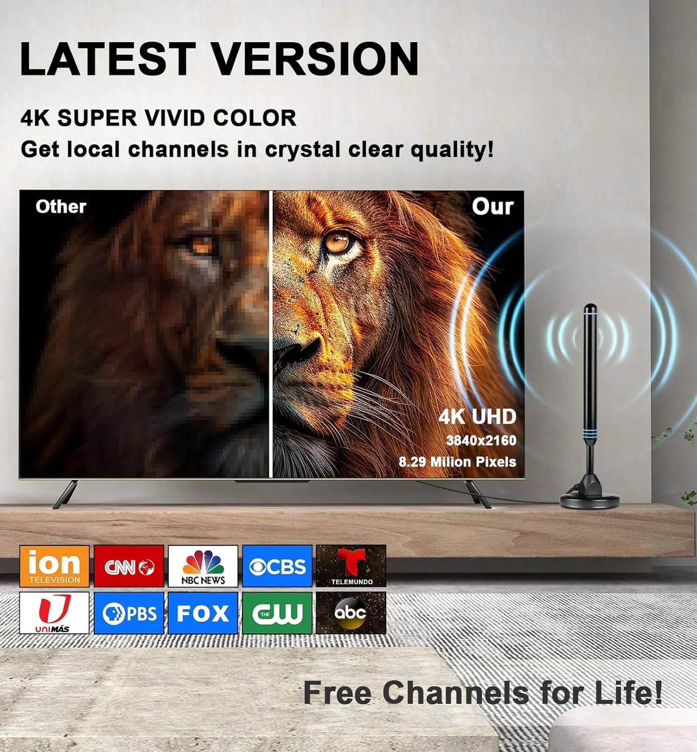 Indoor HD Amplified TV Antennas for Free Channels