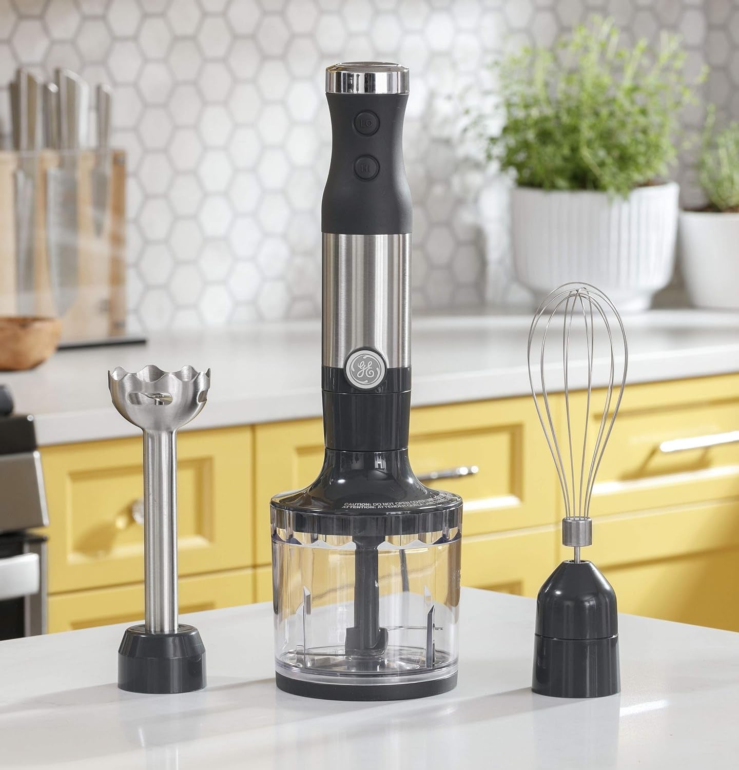 Professional Immersion Blender | Versatile Handheld Blender for Shakes, Smoothies, Baby Food & More | Includes Whisk and Blending Jar | 2-Speed Settings | Interchanable Attachments for Effortless Cleaning | 500 Watts | Durable Stainless Steel Construction