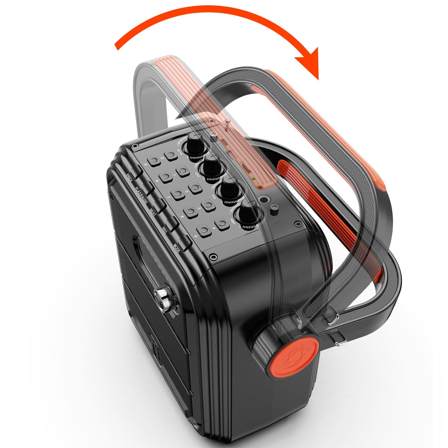Portable Wireless Speaker with FM Radio with 2 Microphone