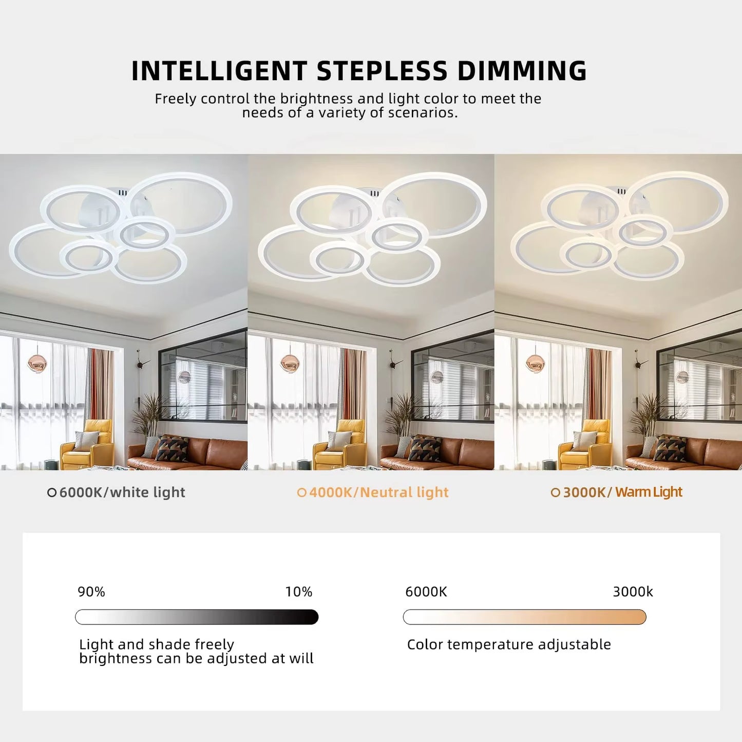 Modern LED Home Ring Ceiling Mount Light