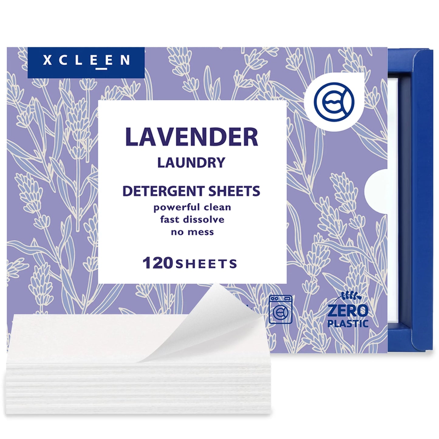 Lavender Scented Laundry Detergent Sheets - Eco-Friendly Travel Strips for 120 Loads