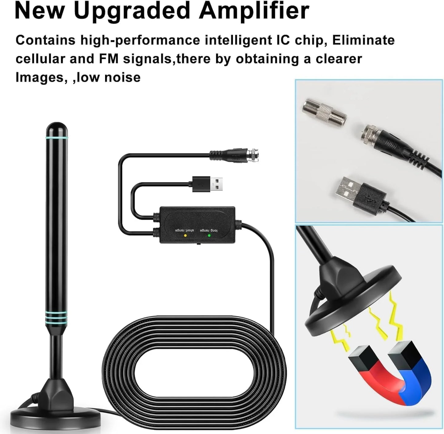 Indoor HD Amplified TV Antennas for Free Channels