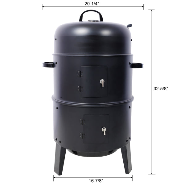 16 Inch Vertical Portable Charcoal Smoked Outdoor Cooking Grill