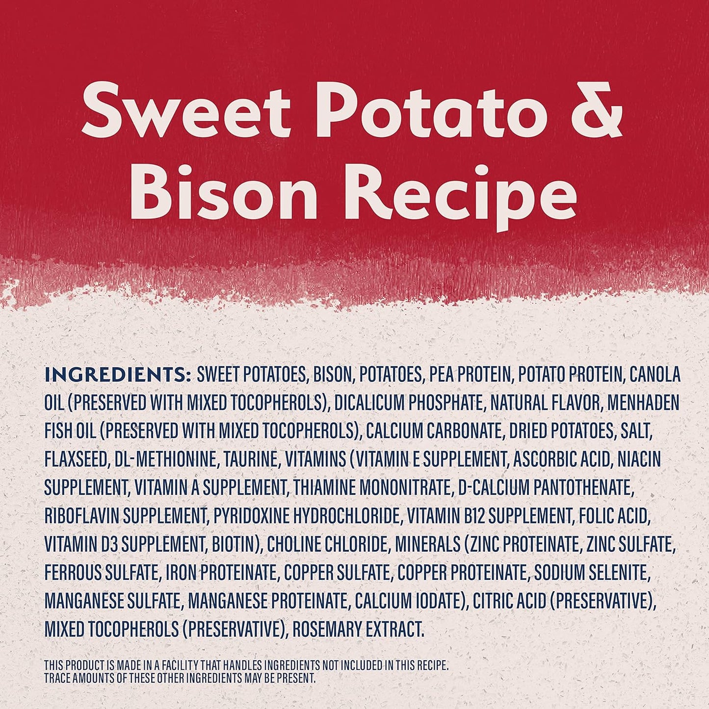 Limited Ingredient Adult Grain-Free Dry Dog Food, Reserve Sweet Potato & Bision Recipe, 4 lb