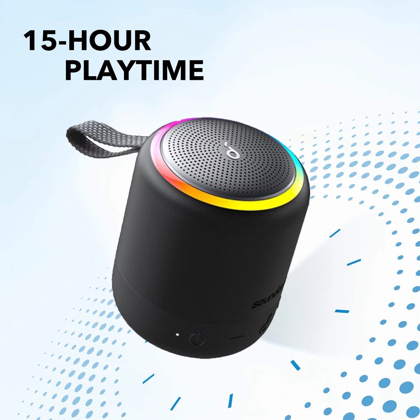 Mini 3 Pro Portable Speaker by - 15-Hour Playtime, IPX7 Waterproof Rating