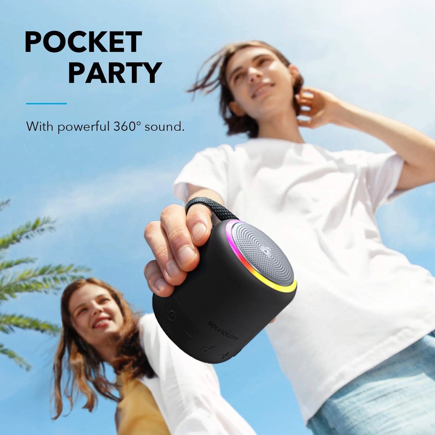 Mini 3 Pro Portable Speaker by - 15-Hour Playtime, IPX7 Waterproof Rating