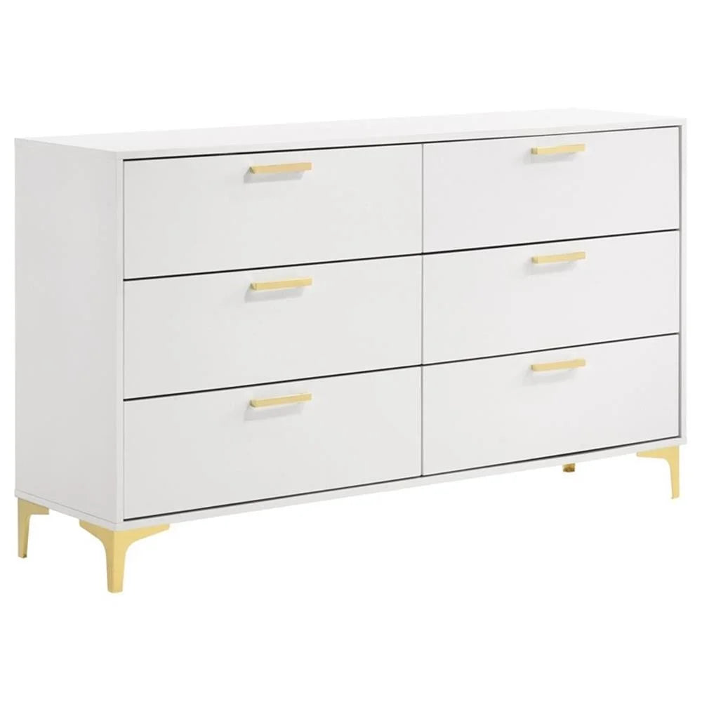 Kendall 5-Piece Eastern King Bedroom Set in White Finish