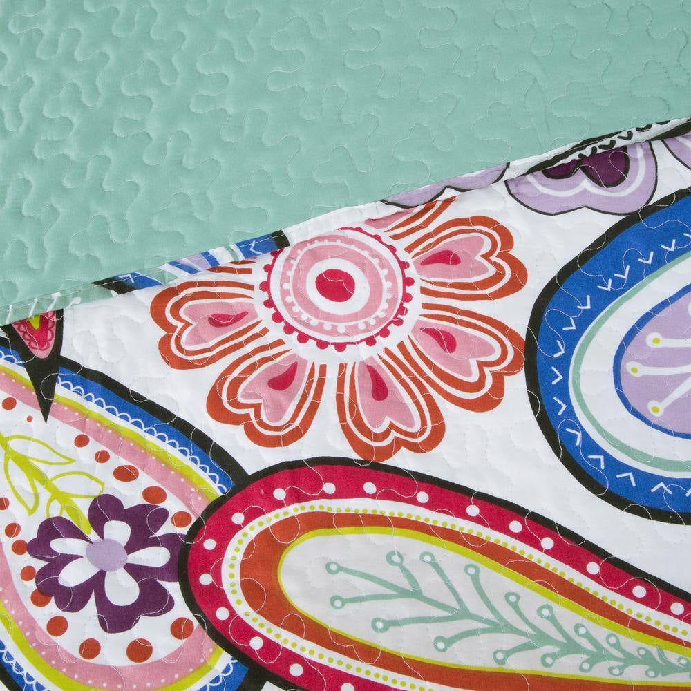 Lizzie 3-Piece Green King Quilt Set