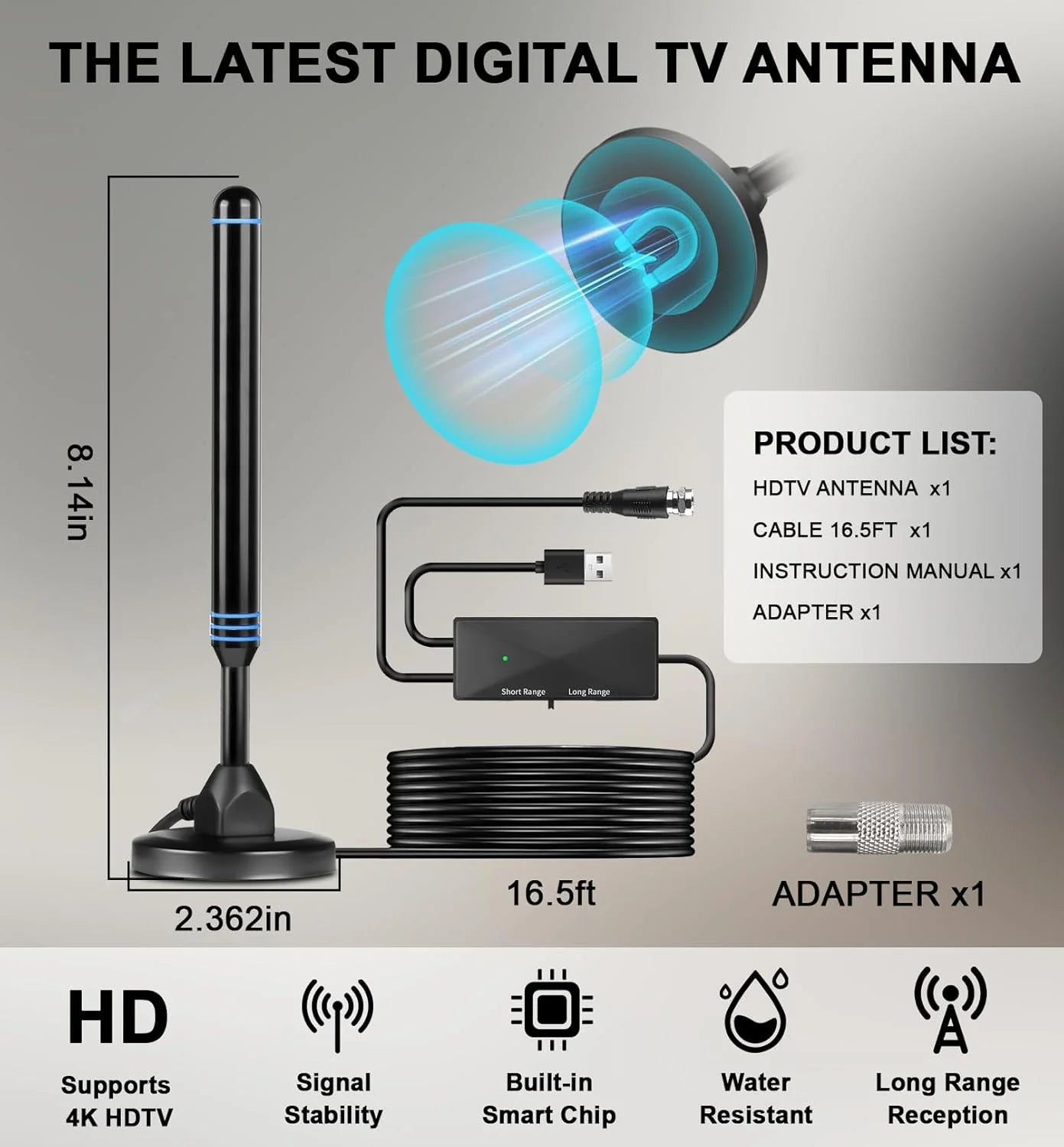 Indoor HD Amplified TV Antennas for Free Channels