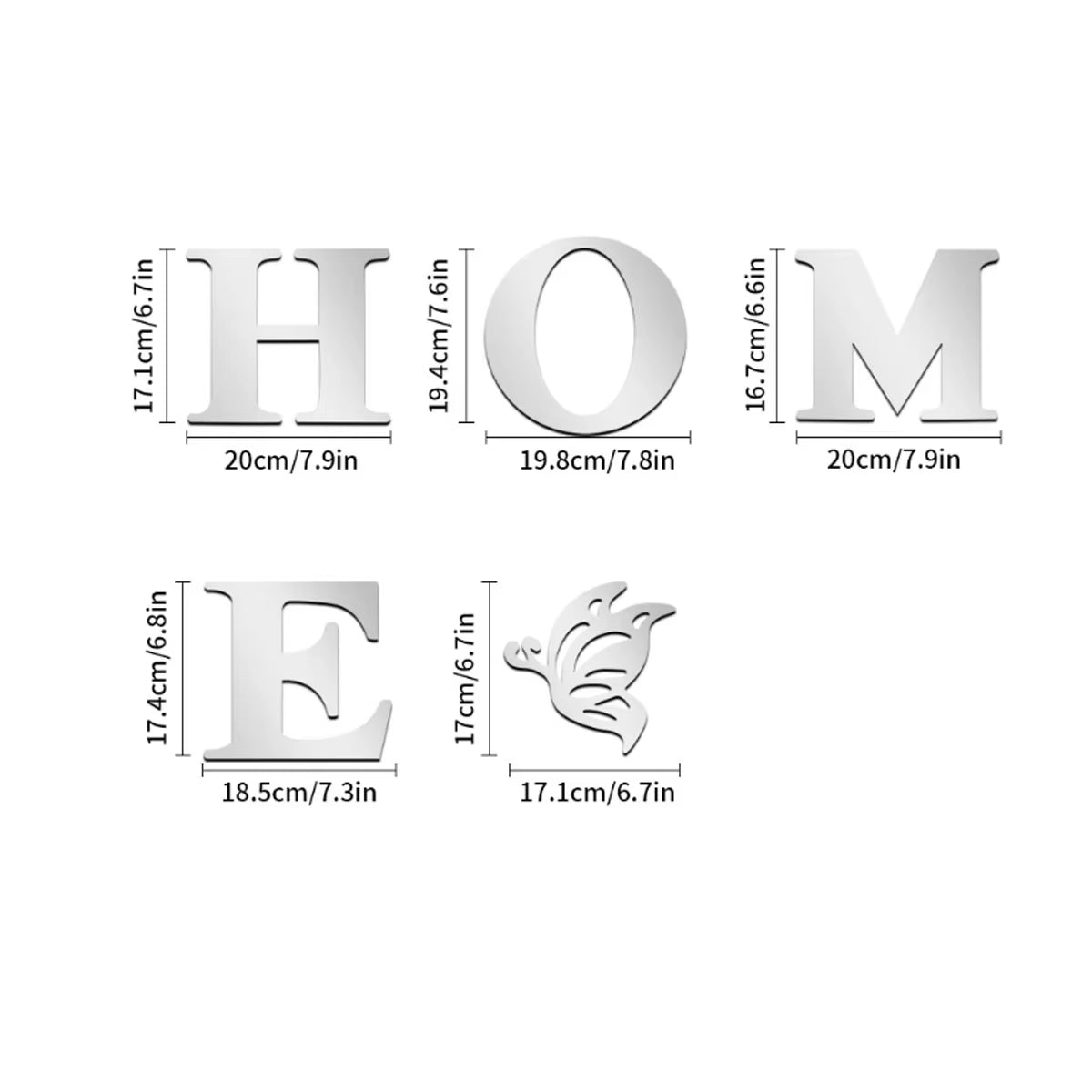 HOME Logo 3D Mirror Wall Art