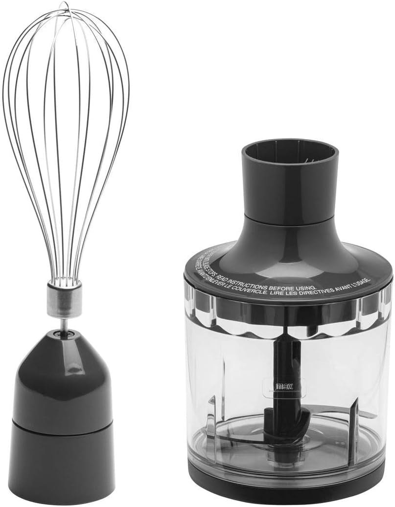 Professional Immersion Blender | Versatile Handheld Blender for Shakes, Smoothies, Baby Food & More | Includes Whisk and Blending Jar | 2-Speed Settings | Interchanable Attachments for Effortless Cleaning | 500 Watts | Durable Stainless Steel Construction