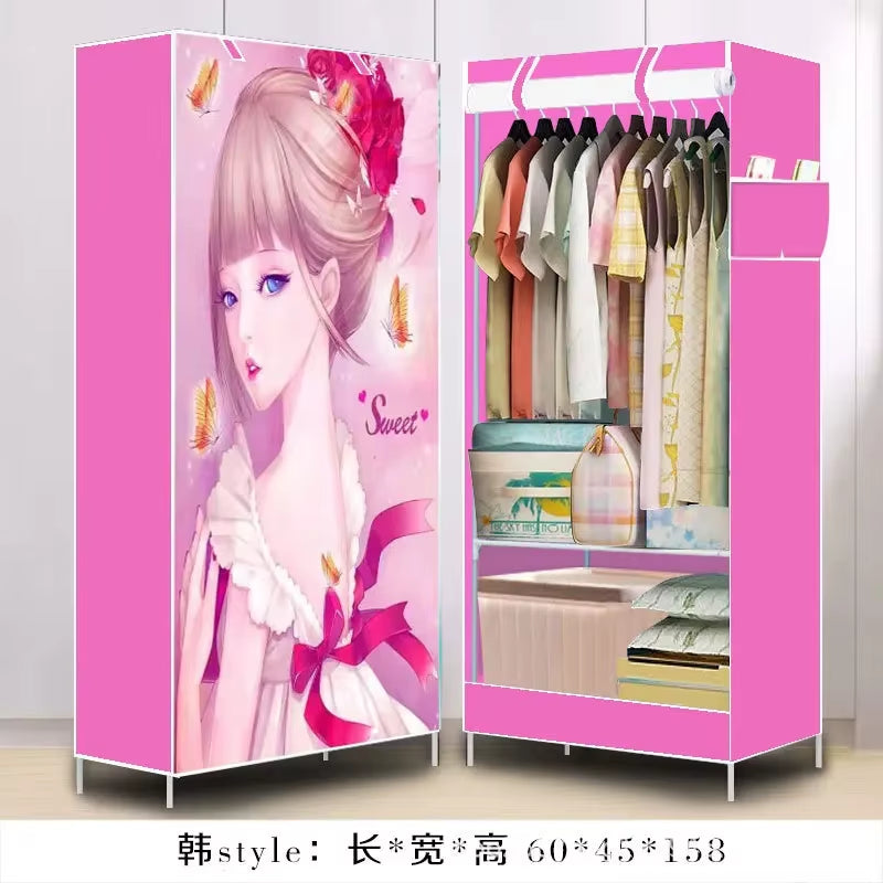 Non-Woven Fabric Panoramic Folding Cloth 3D Wardrobe