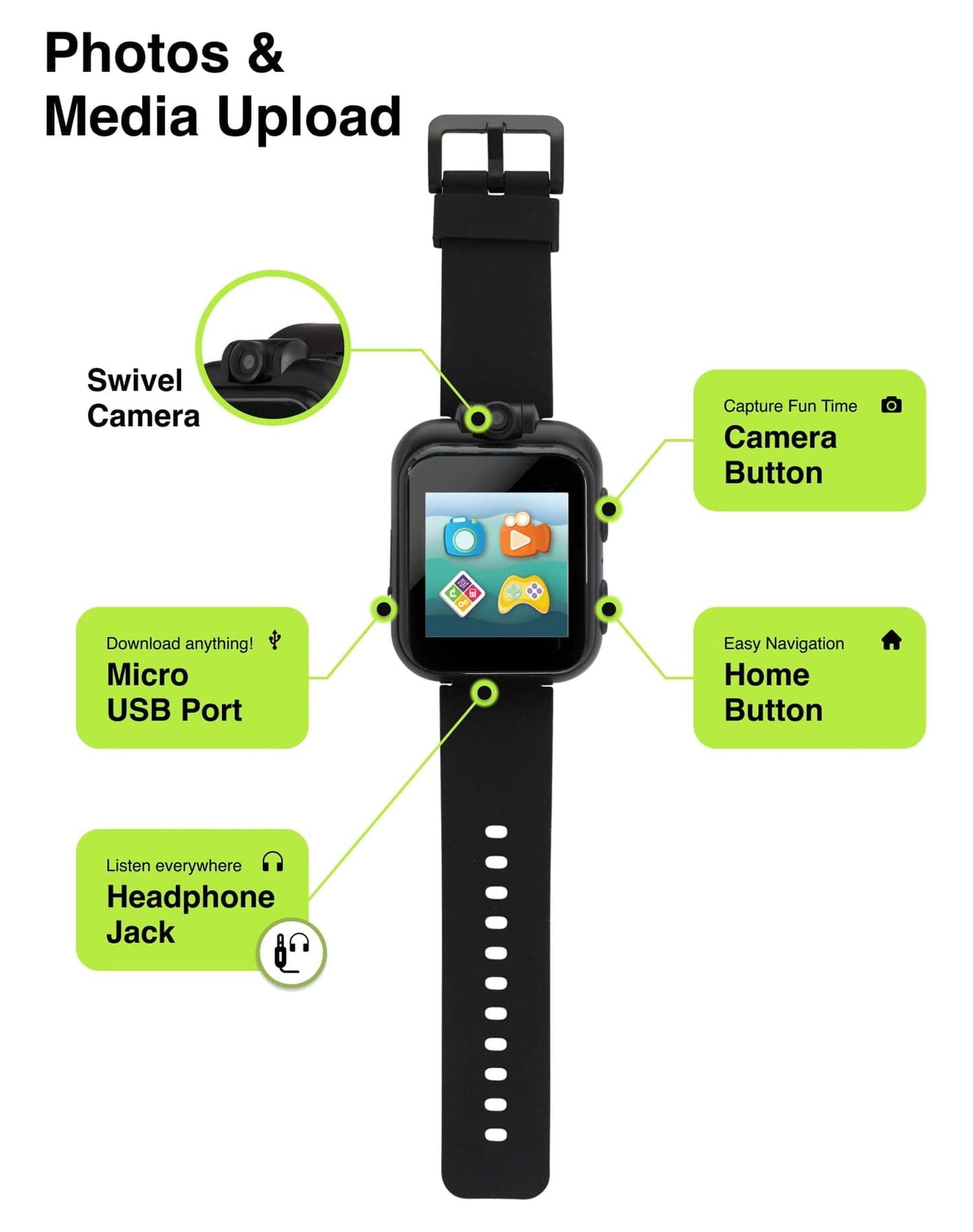 Boys Earbuds and Smartwatch Set - Black Model 900224M-40-003