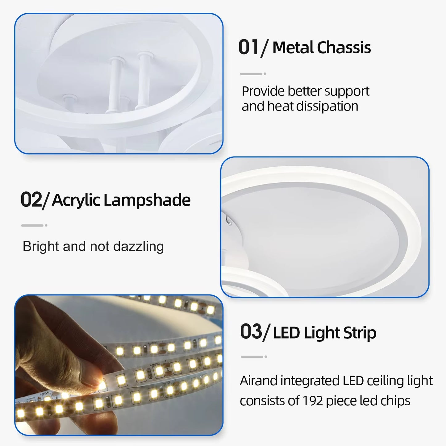 Modern LED Home Ring Ceiling Mount Light