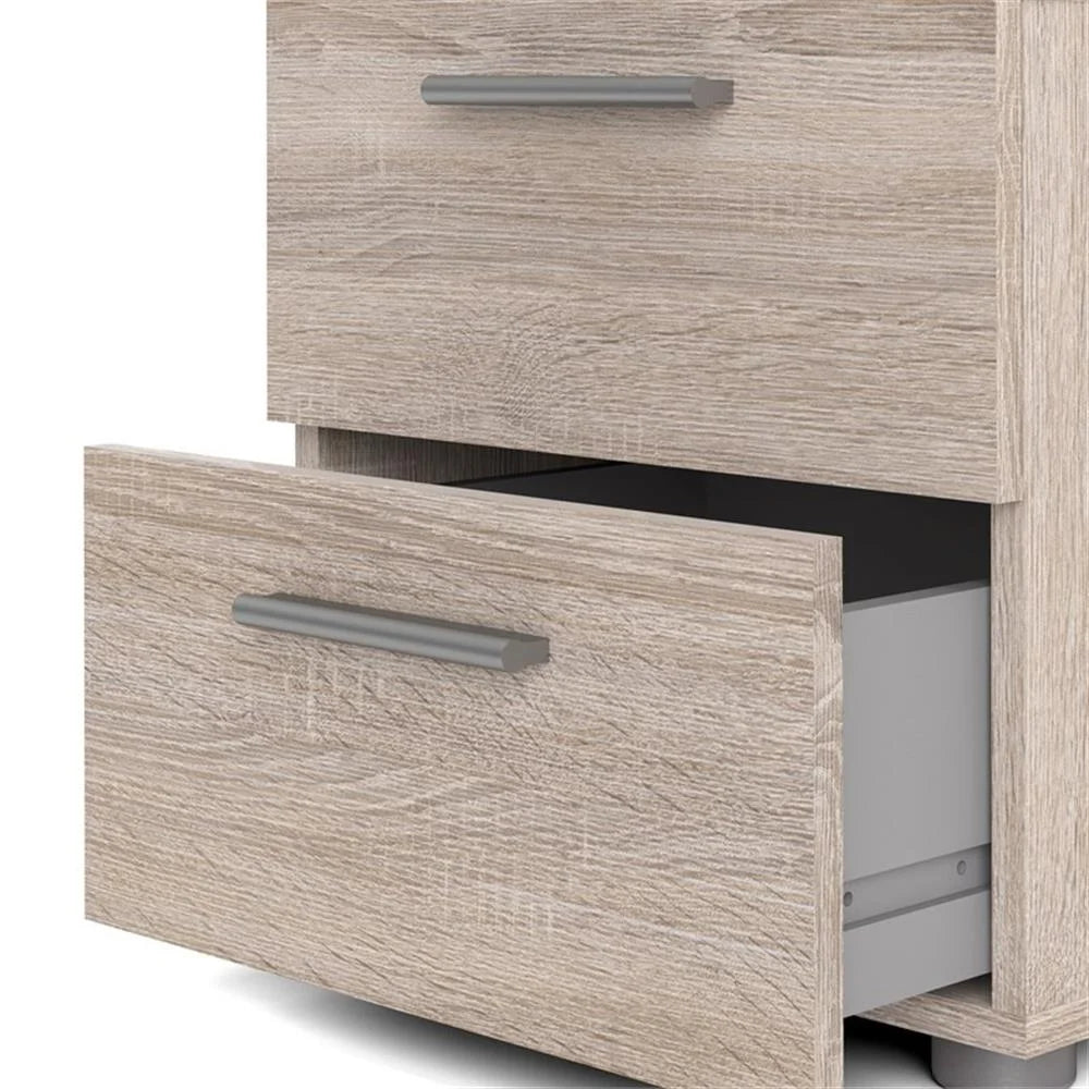 Truffle Finish 4-Piece Bedroom Set with 8-Drawer Dresser, 4-Drawer Chest, and Two 2-Drawer Nightstands