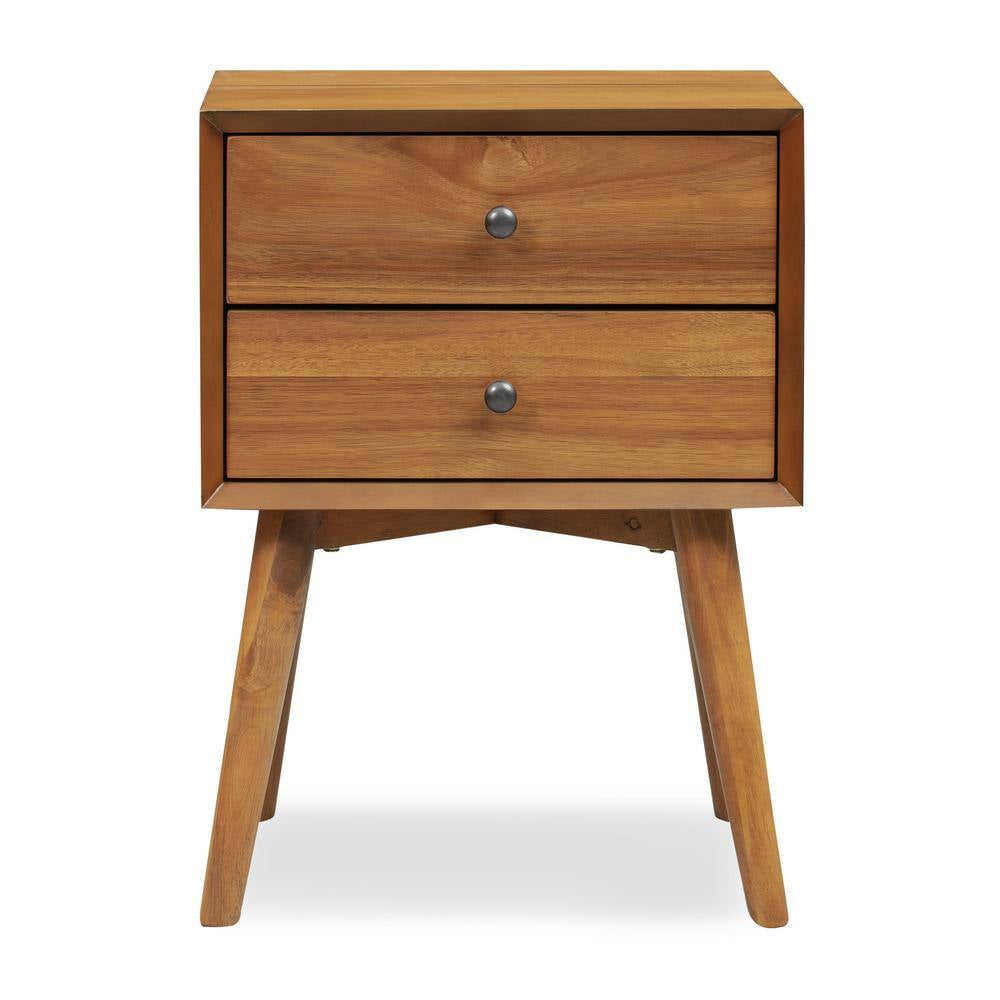 Durable Bedroom 2-Drawer Nightstand