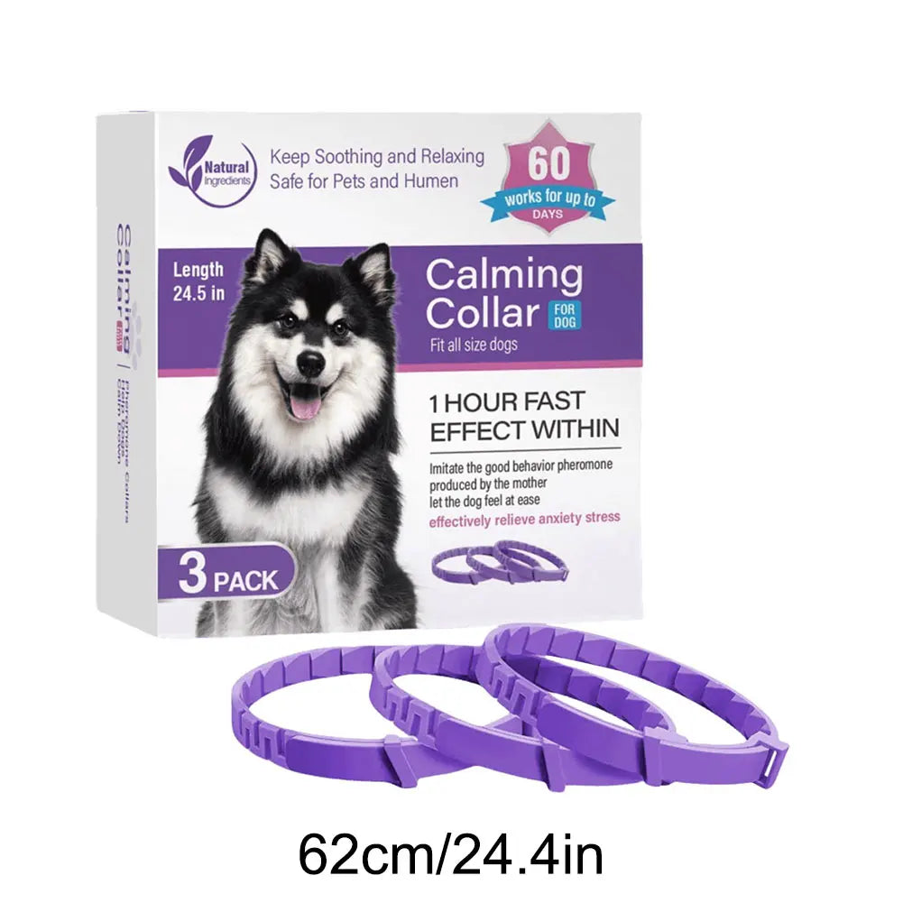 3/4 Pack Pet Calming Collar Stress and Anxiety Relief Appeasing Calming Collar Natural Calm Relax Soothing Collars for Dogs/Cats
