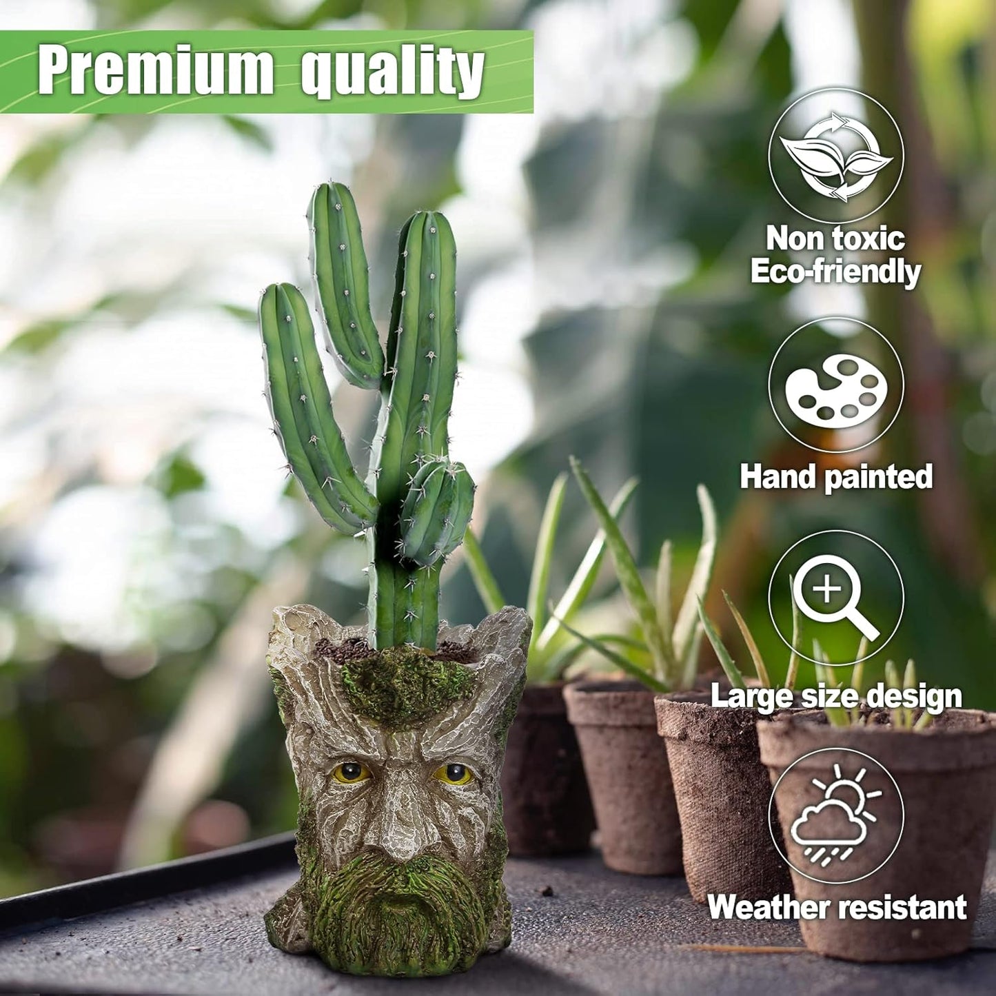 Face Planters Pots Head for Indoor Outdoor Plants