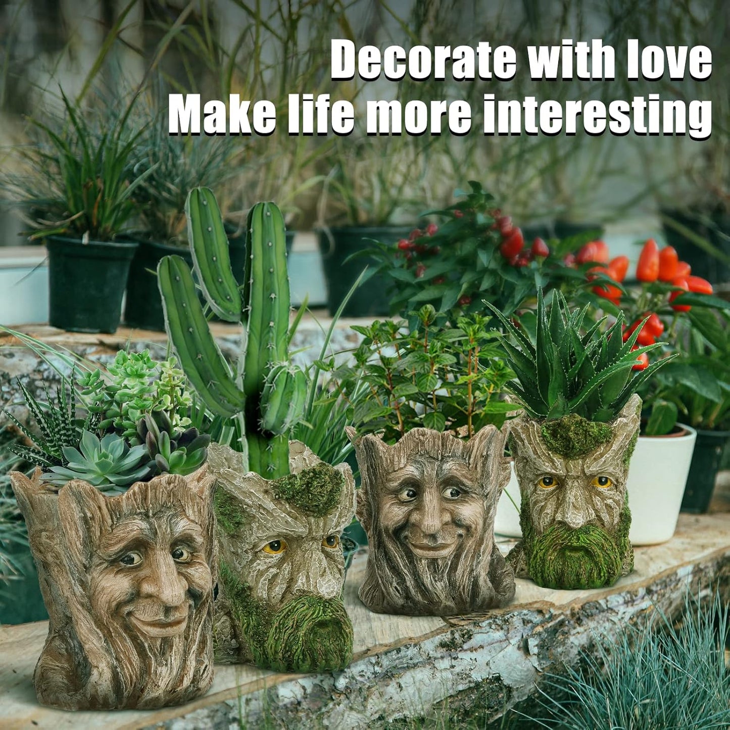 Face Planters Pots Head for Indoor Outdoor Plants