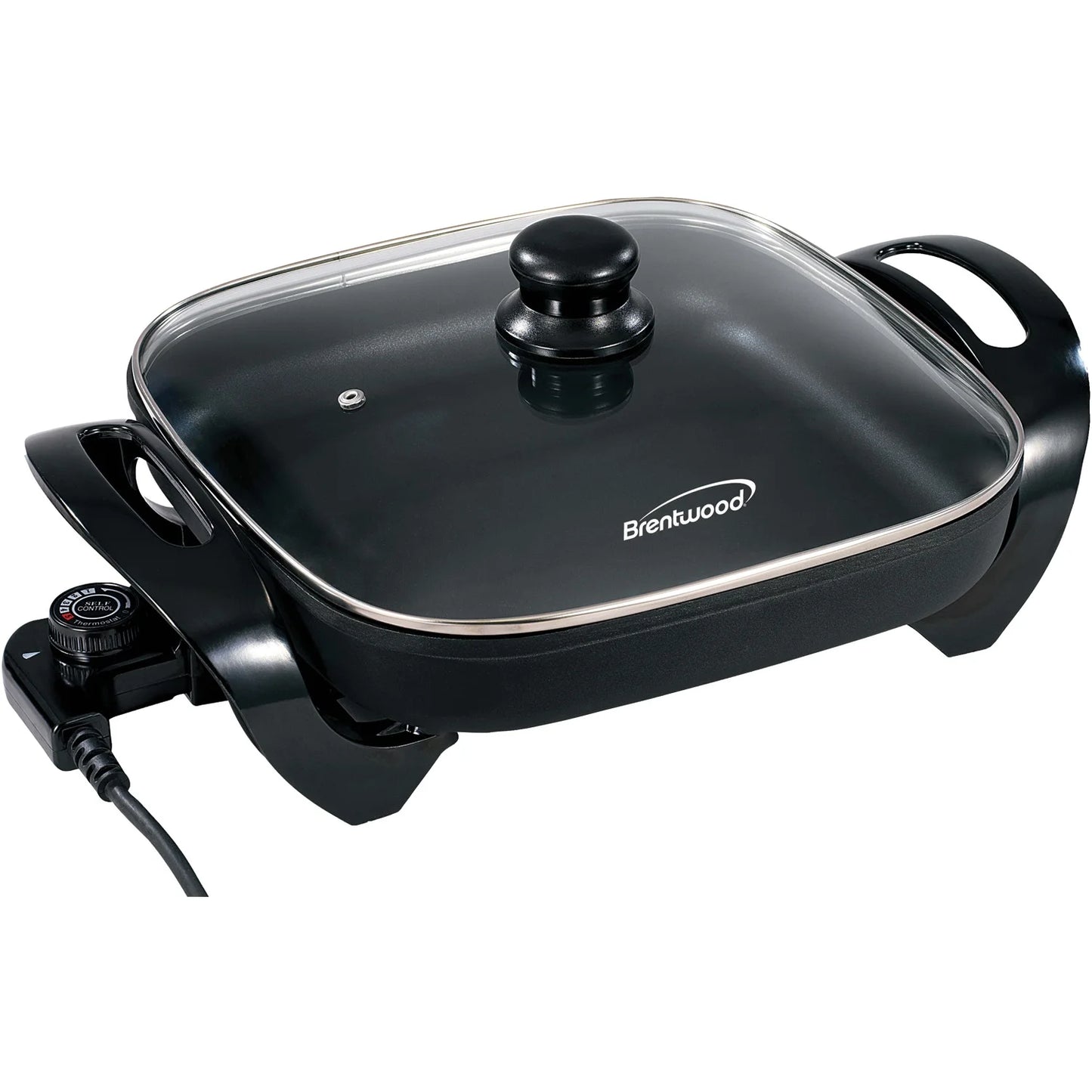 Appliances 12-Inch Nonstick Electric Skillet with Glass Lid, 1,300 Watts