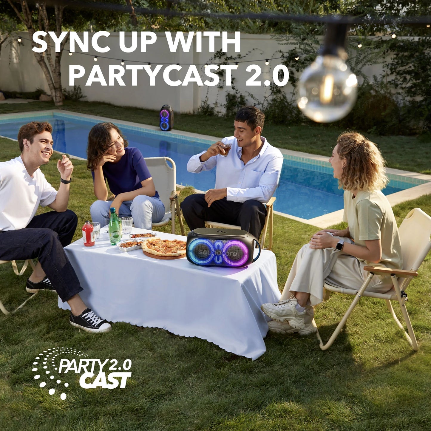 Rave Party 2 Portable Bluetooth Speaker, 120W, IPX4 Water Resistance, 16-Hour Battery Life