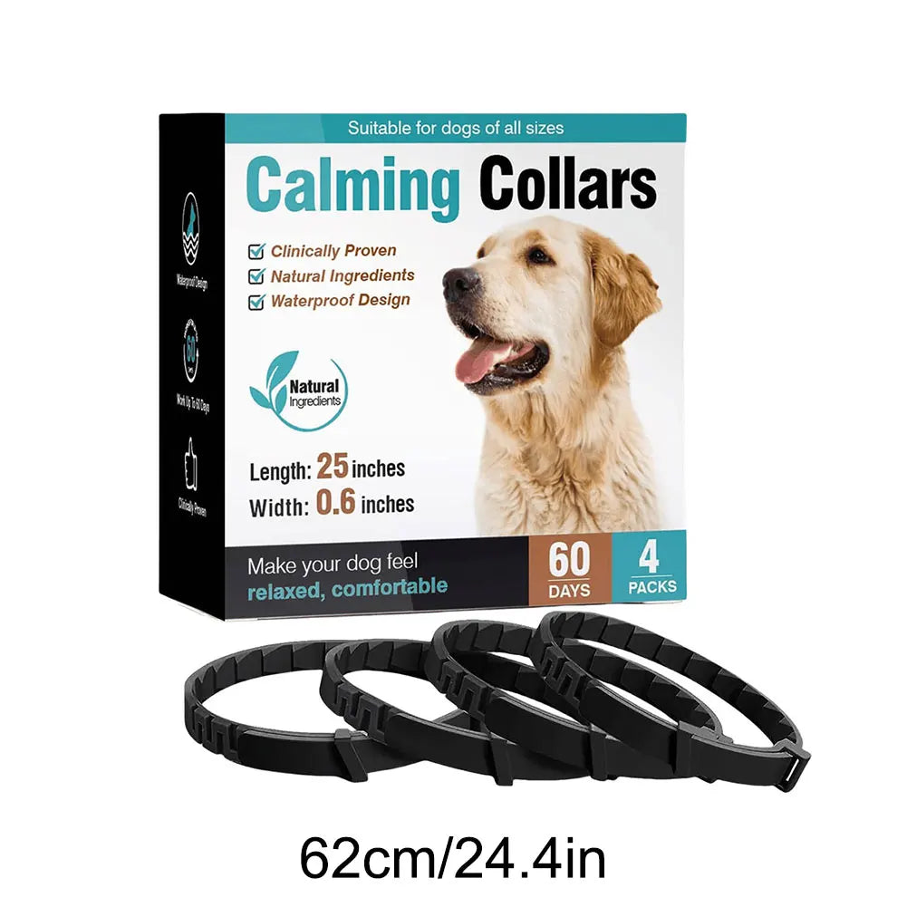 3/4 Pack Pet Calming Collar Stress and Anxiety Relief Appeasing Calming Collar Natural Calm Relax Soothing Collars for Dogs/Cats
