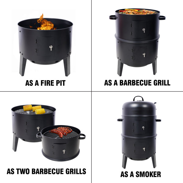 16 Inch Vertical Portable Charcoal Smoked Outdoor Cooking Grill