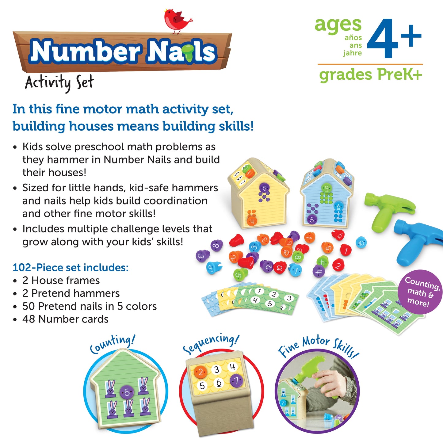 Math Game - 41 Pieces, Learning Toys for Kids