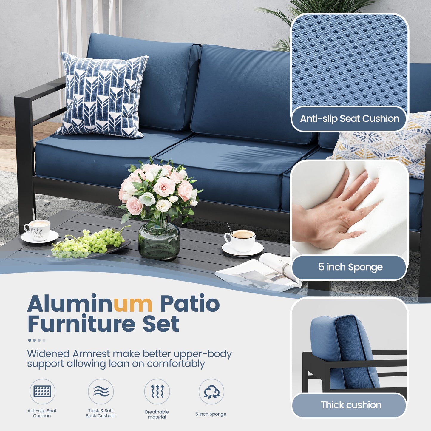 Aluminum Outdoor Patio Furniture Set