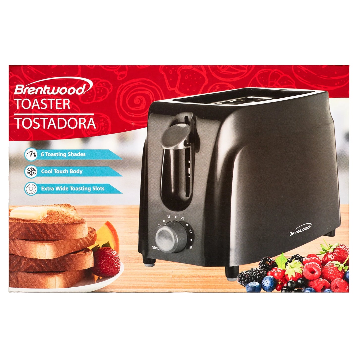 Cool Touch Black 2-Slice Toaster