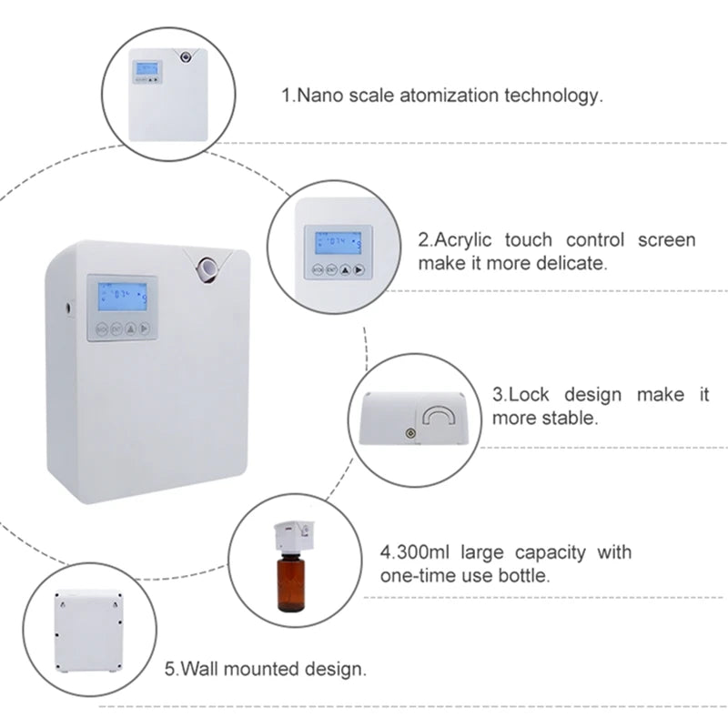 Aroma Diffuser for Home Air Fresheners Sprayer Aromatherapy Hotel Scenting Device Smart Room Fragrance Machine App Control