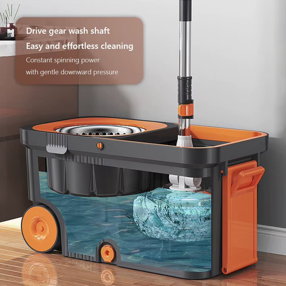 Automatic 360° Spin Dehydration Cleaning Broom/Mop and Bucket