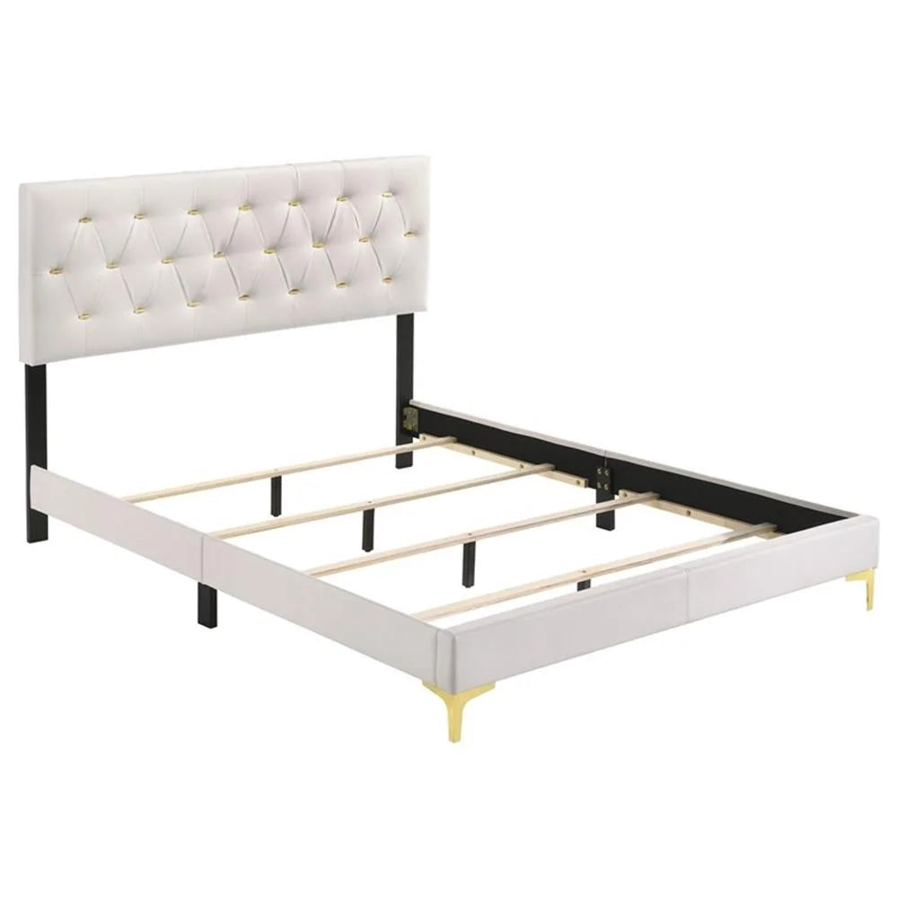 Kendall 5-Piece Eastern King Bedroom Set in White Finish