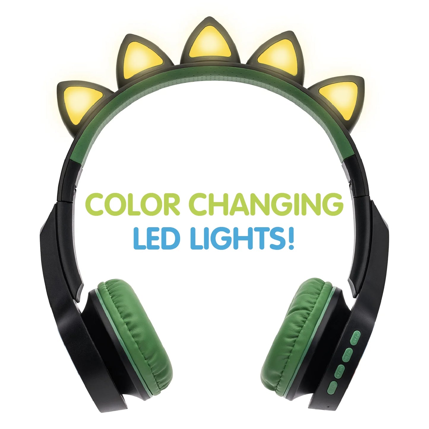 Children's Smartwatch with Bluetooth Headphones featuring Dinosaur Design and Illuminating Effects