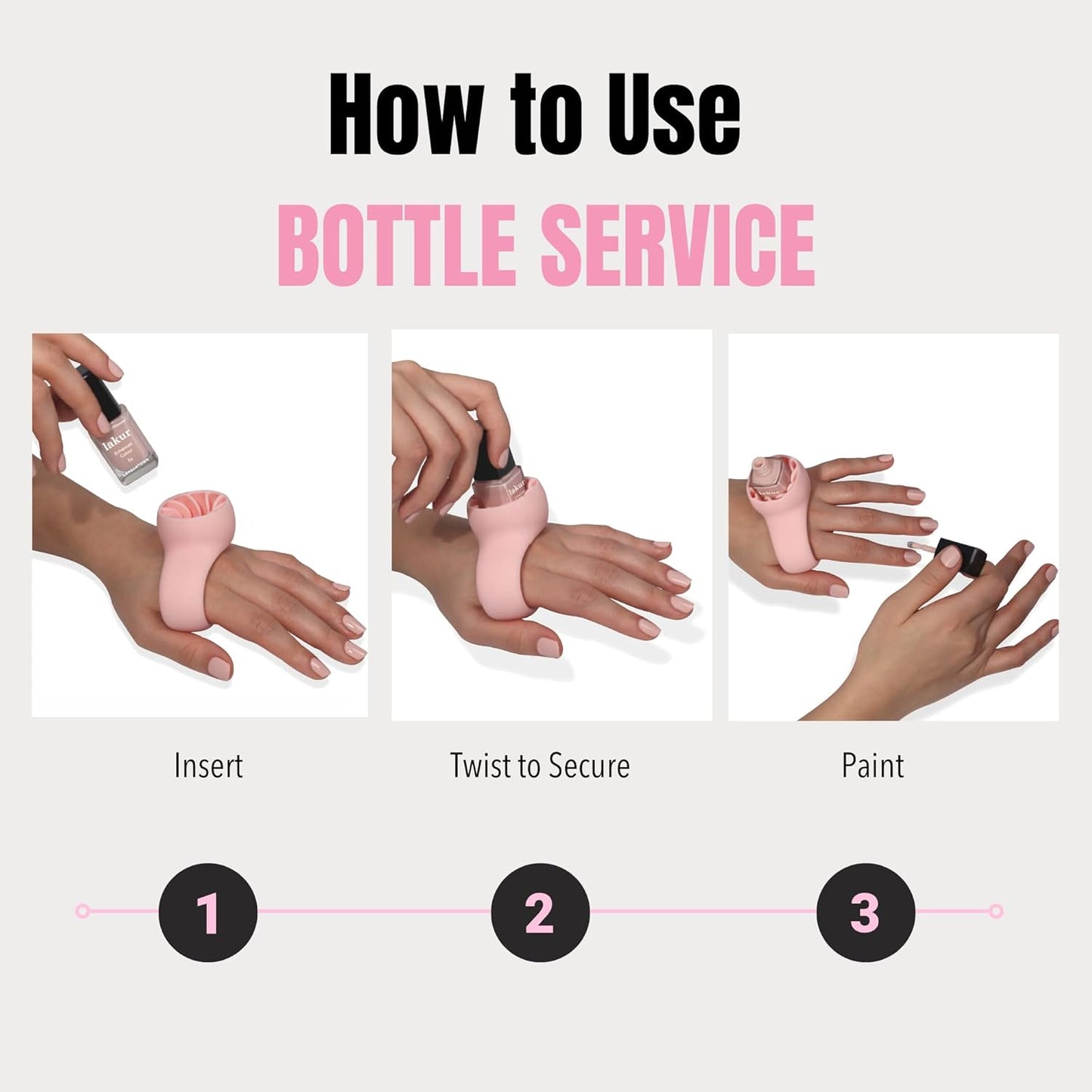 Portable Nail Polish Bottle Holder - Soft Adjustable Wearable Anti-Spill Grip for Manicure and Pedicure Applications