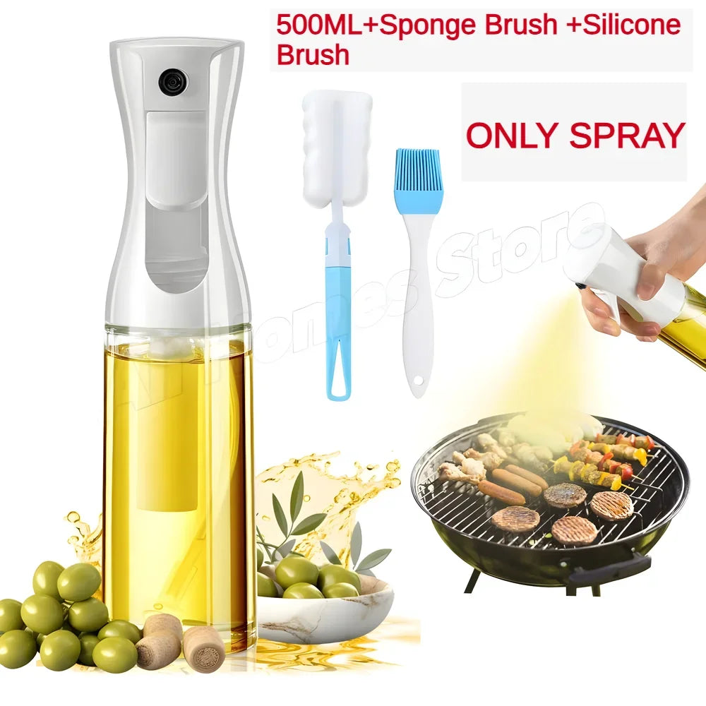 Spray for Olive Oil Dispenser Plastic 2 in 1 Oil Spray&Pour Oil Mister Bottle Cooking BBQ Baking Airfryer 500ML for Oil Bottles