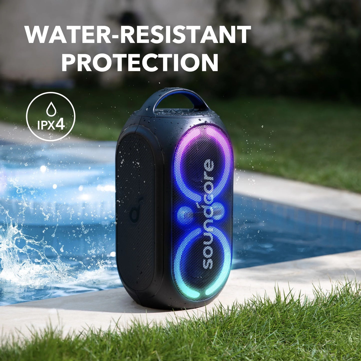 Rave Party 2 Portable Bluetooth Speaker, 120W, IPX4 Water Resistance, 16-Hour Battery Life