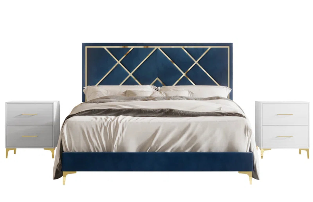 Lausyn Upholstered Standard 3 Piece Bedroom Set