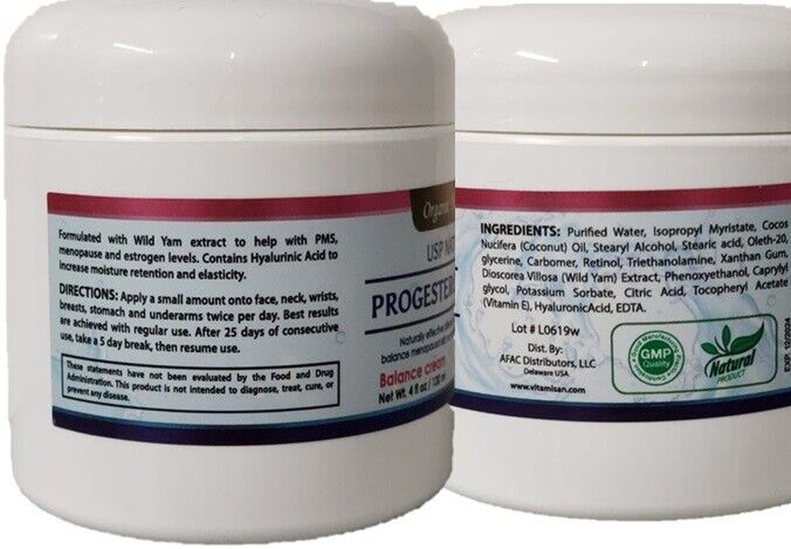 Balance Suplement Natural Cream Wild Yam Hot Flashes Balance Femenine Crema