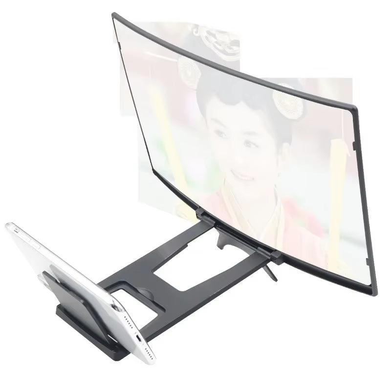 12 Inch 3D Mobile Phone HD Screen Magnifier Universal Portable Foldable Curved Enlarged Screen Magnifier Film for Smartphone