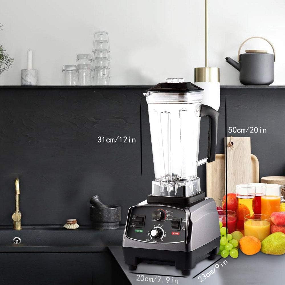 Professional High-Power Blender, 2200W High-Speed 30000 RPM with Built-In Timer, 70 Oz Capacity for Smoothies, Ice Crushing, Frozen Desserts, and Fish Preparation